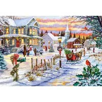 Castorland Puzzle Spaziergang am Weihnachtsabend, Puzzleteile