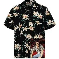 King Kameha Hawaiihemd Tom Selleck Original Hawaii-Hemd Herren Kurzarm Front-Tasche Stylish