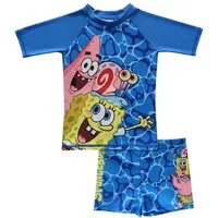 United Labels® Badeanzug Spongebob Schwammkopf Schwimmset UV-Schutz 30 Badeanzug Zweiteiler