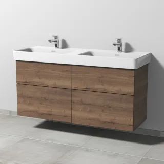 Sanipa 3way Waschtischunterbau zu Laufen Pro S Waschtisch mit 4 Auszügen, Eiche-Tabak SM77150