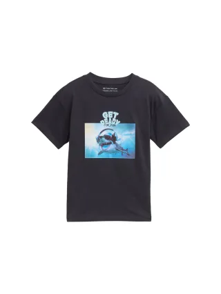 tom tailor kids - Oversize T-Shirt mit Print coal grey - Gr. - 110