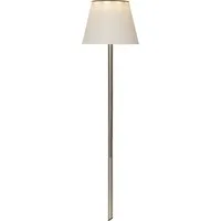 STAR TRADING LED Solarleuchte Solarlampe Solini, Tageslichtsensor, LED fest integriert, Warmweiß, variable Höhe bis 90cm, weißer Schirm, 15lm, Dämmerungssensor