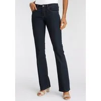 Arizona Bootcut-Jeans Shaping bootcut, Kontrastnähte, Used-Look-Waschung, niedrige Leibhöhe
