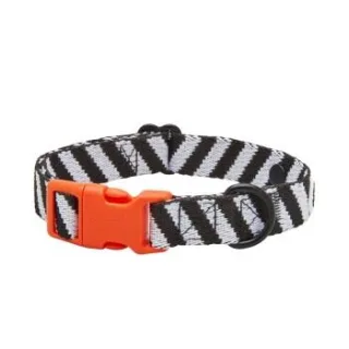 Barkalot Hundehalsband Recyceltes Polyester weiß/ schwarz L