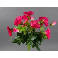 Kunstblume Petunienbusch 28cm ZF Kunstpflanzen künstliche Pflanze Blume Petunie, Seidenblumen Roß, Höhe 28 cm, Pink