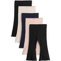 Next Leggings Gerippte Leggings mit Schlag, 5er-Pack (5-tlg)