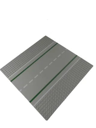 1x Lego Straßenplatte 7N Gerade [104g 25.3x25.3x0.3cm 32x32 Noppen] grau