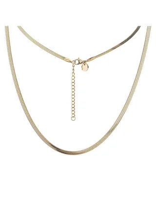 Zeeme Stainless Steel Collier Stahl PVD gelb 50+5cm