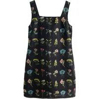 Next Minikleid Mini-Etuikleid mit Blumen-Stickerei (1-tlg)