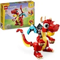 LEGO® Creator 3in1 Roter Drache 31145 Spielbausteine, (Konstruktions-Spielse, 149 St., Set3-in-1), 149-teiliges LEGO Bauset