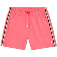 BOSS Badeshorts Iconic mit Zierstreifen in typischen Boss-Farben