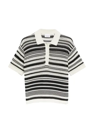 comma - Strickpullover weiß/schwarz - Gr. - 38