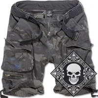 Brandit Cargoshorts Cargo Shorts kurze Hose robust schwere Qualität mit UD Bandana