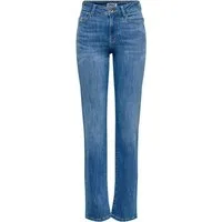 ONLY Slim-fit-Jeans ONLPOWER MW PUSH UP SLIM STRAIGHT DNM Baumwollmischung, mid waist, slim fit
