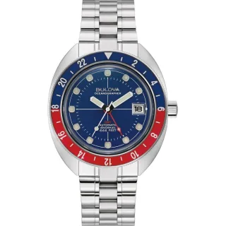 Bulova Oceanographer Herrenuhr Silber 96B405