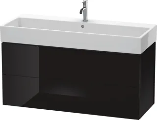 Duravit L-Cube Waschtischunterbau wandhängend Schwarz Hochglanz 1184x459x544 mm - LC627904040 LC627904040