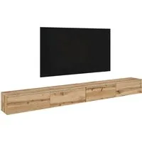 Home affaire Lowboard Vera, TV-Schrank, Breite 300 cm, verschiedene Farbausführungen (1 St), Mit LED, 4 Klappen, grifflose Fronten, hängend oder stehend