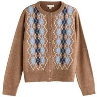 LAURA ASHLEY Strickjacke Laura Ashley Strickjacke mit Argyle-Muster (1-tlg)