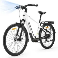 VECOCRAFT E-Bike Trekkingrad Cityrad, 28'' Elektrofahrrad Pedelec mit 48V 12Ah Akku bis 100km ARES, 8 Gang shimano, Kettenschaltung, Heckmotor, 576 Wh, (Aluminiumrahmen, E-fahrräde, LCD-Display), E-Cityrad,Mountainbike, Doppelscheibenbremse, Pedelec 