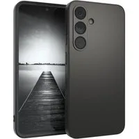 EAZY CASE Handyhülle Slimcover Solid Schwarz für Galaxy S25 Serie 6,2 Zoll, schwarze Hülle Ultra Dünn Silikon Backcover TPU Telefonhülle Solid