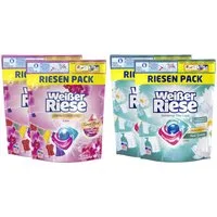 Weißer Riese Aromatherapie Trio Caps Universal Lotus & Color Orchidee 4 x 60 WL Colorwaschmittel (XXL-Vorratspack, [240-St. Kapseln für bunte & helle Wäsche)