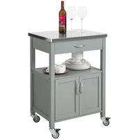 SoBuy Küchenwagen FKW22, Beistelltisch Küchenregal stehend Küchenschrank, Küchenwagen mit Rollen Servierwagen Rollwagen, Küche Esszimmer Büro