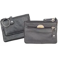 Best Offer Schlüsseltasche Schlüsseltasche / aus Leder / mit RFID Schutz / Farbe: schwarz