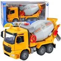 Wisam Spielzeug-Auto Betonmischer-Schalldämpfer mit rotierender Trommel, Lichtern