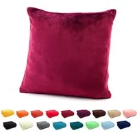 heimtexland Dekokissen Flanell Soft Kuschelkissen Plüsch Kissenbezug, super weich und flauschig, Allergiker geeignet, atmungsaktiv