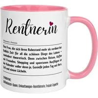 Momentals Tasse Rente Frau – Definition Rentnerin – Geschenk Renteneintritt Ruhestand, Gratis Versand · Links-&Rechtshänder · Spülmaschinenfest