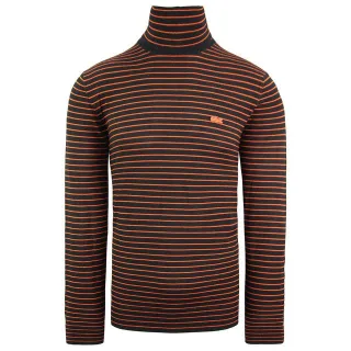 Lacoste gestreifte Golfmenschen schwarzer Pullover