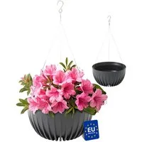 KONZEPT Blumenampel hängend Blumentopf 30cm Durchmesser, Hängetopf für Pflanzen, aus Kunststoff