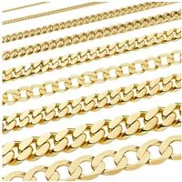 HOPLO Panzerkette Goldkette Panzerkette 3,9 mm weit - 19 cm Armkette - 333-8 Karat Gold, Made in Germany
