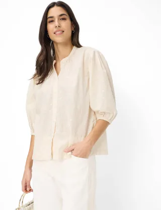 Brax Damen Bluse Style VIV soft ecru, cremeweiß, Gr. 36