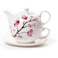 Shamila Teekanne Tea for One Set "Cherry Blossom" Tee Set Tee Service für eine Person, (1-St)