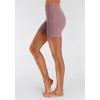 LASCANA Shorts mit breitem Bündchen und Logodruck