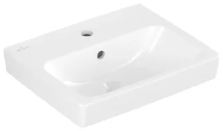 Villeroy & Boch Handwaschbecken Architectura 450x365 mm,, 1 Hahnloch mit Überlauf Weiss Alpin cplus 438745R1