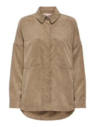 ONLY - ONLJANINE-RAI LS OVS CORD SHACKET NOOS Tigers Eye - Gr. - S