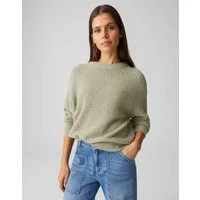 OPUS Strickpullover Piperi aus flauschigem Frisé Garn Loose Fit Strickbündchen, Rippstrick, weich fließender Fall