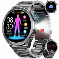 SWGOTA 2026 Neue AI Smartwatch mit EKG+PPG/HRV/Körperanalyse/Schlafmonitoring Smartwatch, 1,75 Zoll Fitnessuhr mit IP68,5ATM,1000mAh,SpO2&Blutdrucküberwachung