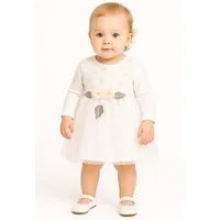 Lorey Medtec Taufkleid Prinzessin Kleid, Party Kleid, Spitze, Tüll, 100% Baumwolle, Weiß Spitze, Tüll