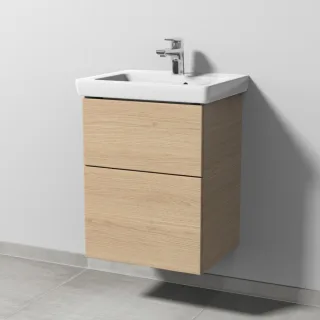 Sanipa 3way Waschtischunterbau zu Villeroy & Boch Subway 2.0 Waschtisch mit 2 Auszügen, Eiche-Nordic SM61048