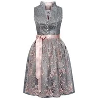 Alpenmärchen Dirndl Midi Dirndl Undine in grau - ALM650
