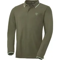 Chiemsee Langarm-Poloshirt aus formstabilem Baumwoll-Piqué