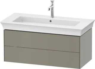Duravit White Tulip Waschtischunterbau wandhängend Stein Grau Seidenmatt 984x458x410 mm - WT43420929 WT4342092920010