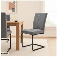 HTI-Living Freischwinger Esszimmerstuhl Kinsey Grau 2er-Set (Set), Freischwinger Schwingstuhl