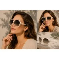 Antonio Sonnenbrille Antonio Polarisiert Sonnenbrille Damen UV400 Schutz Lady 26 weiß