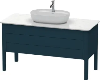 Duravit Luv Konsolenwaschtischunterbau bodenstehend Nachtblau Seidenmatt 1338x570x743 mm - LU9566098 LU956609898
