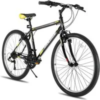 HILAND Mountainbike 24 26 Zoll bike Männer Frauen MTB Fahrrad für Jugend Studenten Pendler, mit V-Bremse, 21 Gang, Federgabel, Hochwertiger Rahmen,Kettenschaltung