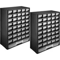tectake Regal 2er-Set Sortimentskasten, Set 2-tlg., 41-teilig